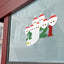 Christmas window sticker with nativity imagery for holiday decor