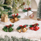 Pine cone Christmas bell pendant in European modern art style