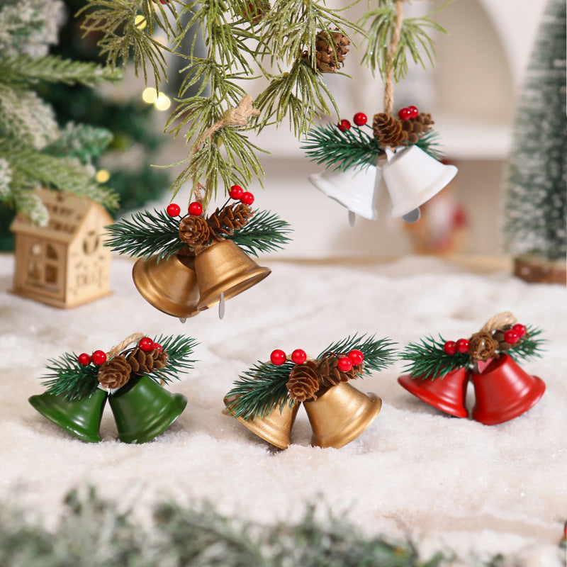 Pine cone Christmas bell pendant in European modern art style