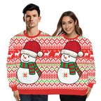 3D digital print couple Christmas hoodie featuring faith-inspired design