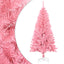 Pink artificial Christmas tree with steel stand for holiday home decor