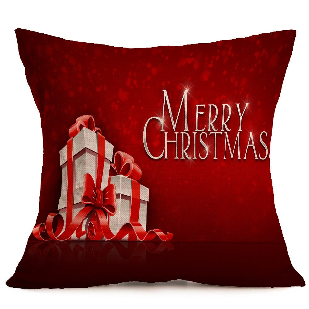 Holiday-themed pillowcase featuring Christmas festive pattern in soft cotton