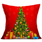 Christmas pillowcase for sofa decoration with traditional holiday motifs