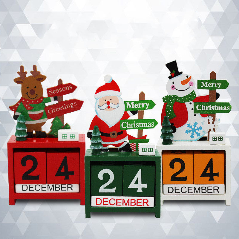 Vintage-style wooden old man ornament for Christmas Advent countdown