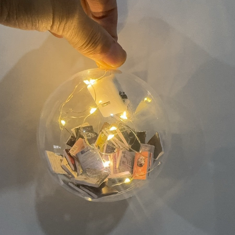 Book lovers Christmas ornament for tree display