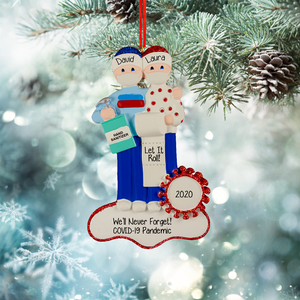 Natural wood Christmas pendant ornament with festive holiday theme for faith-filled celebrations