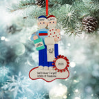 Natural wood Christmas pendant ornament with festive holiday theme for faith-filled celebrations