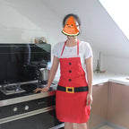 Polyester Christmas apron with waist tie for comfortable fit