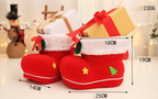 Large red candy boot Christmas ornament with holiday charm