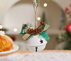 White finish pine cone bell pendant for festive home decoration