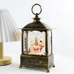 Cozy Christmas Music Box with warm lamp glow and seasonal design