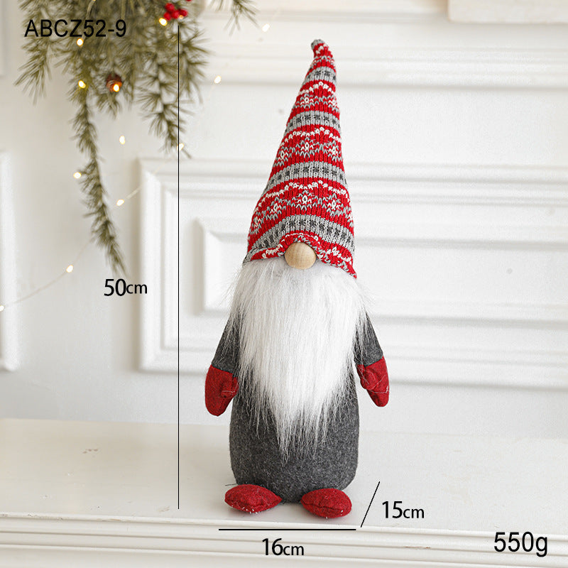 Cloth Christmas Rudolf ornament in festive holiday setting