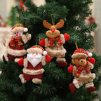 Set of Christmas tree hanging decorations in festive design