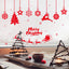 Festive Christmas wall stickers with cartoon holiday design for living room decoration