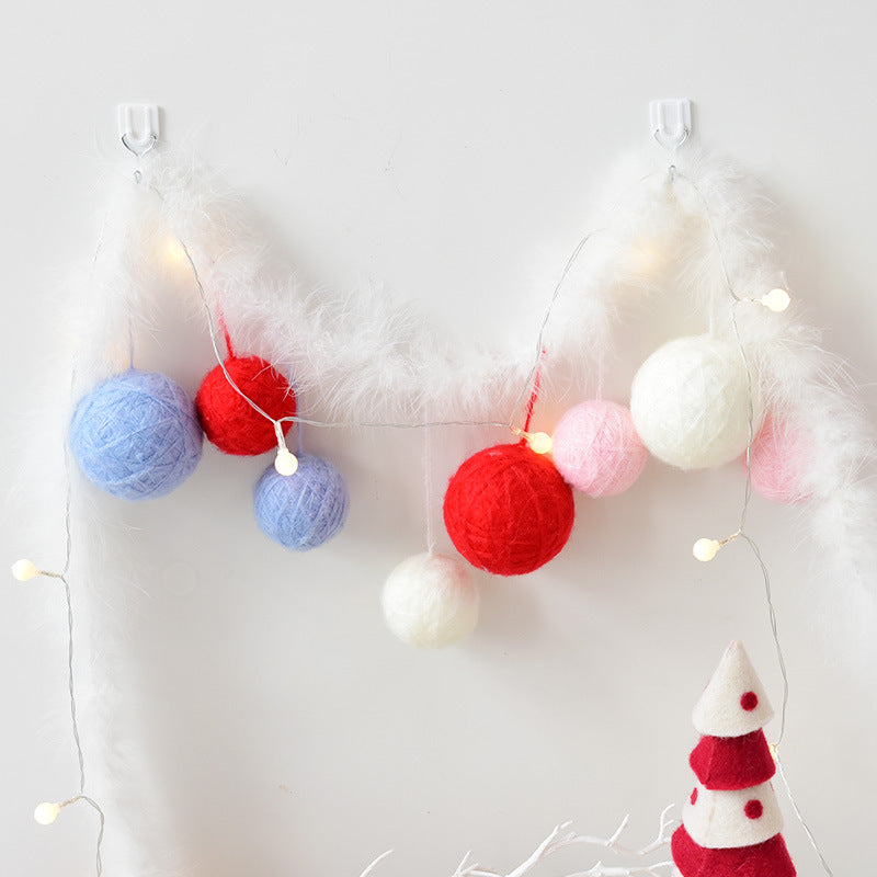 Soft mohair seahorse Christmas ball ornament on a festive background, perfect for holiday decorating