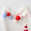 Soft mohair seahorse Christmas ball ornament on a festive background, perfect for holiday decorating