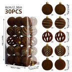 Champagne gold flocked Christmas ball ornaments arranged in festive display