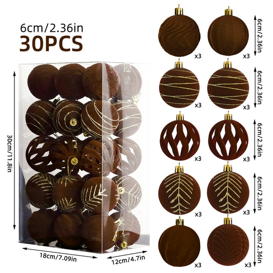 Champagne gold flocked Christmas ball ornaments arranged in festive display