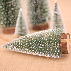 Rustic pine needle Christmas tree decoration with white accents