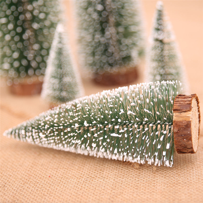 Rustic pine needle Christmas tree decoration with white accents