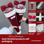 Christmas decoration fruit arrangement with greeting card