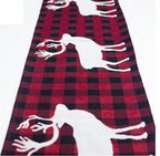 Holiday table decoration with festive runner for Christmas dining celebrations