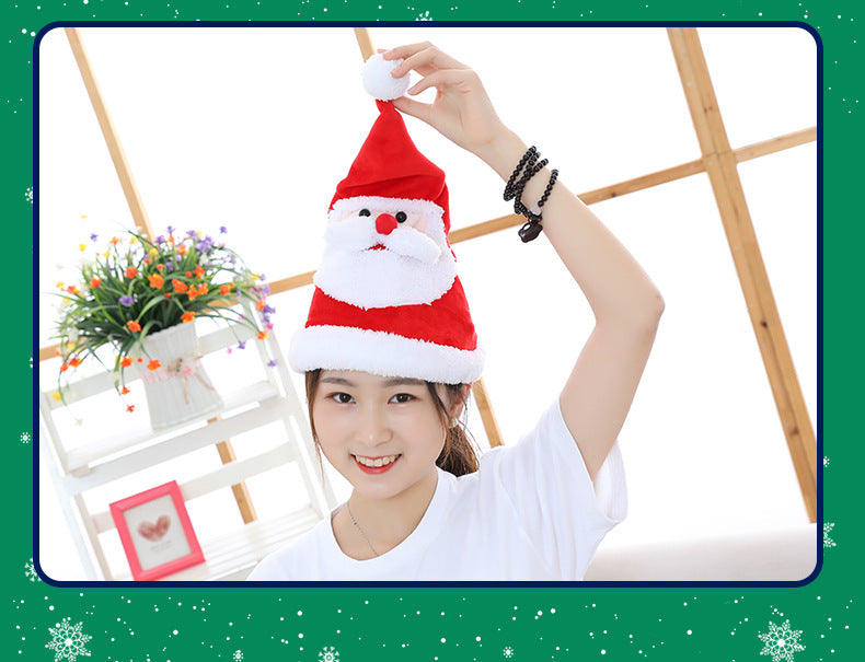 Festive red Musical Santa Hat for Christmas celebrations