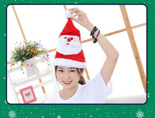 Festive red Musical Santa Hat for Christmas celebrations