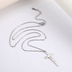 Jesus Cross Pendant Necklace - Christian Jewelry - Christian Jewelry