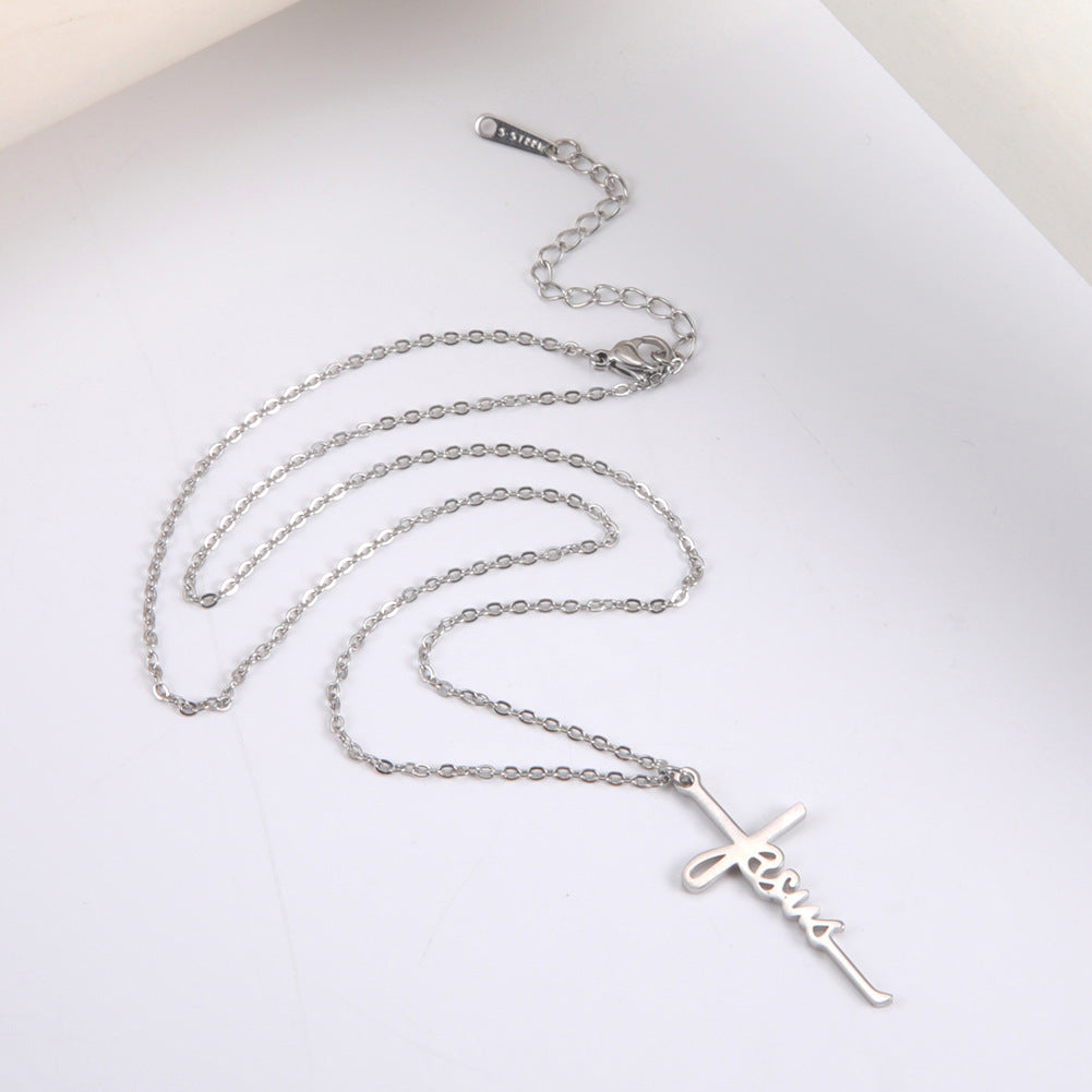 Jesus Cross Pendant Necklace - Christian Jewelry - Christian Jewelry