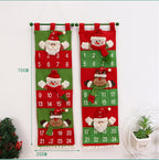 Christmas calendar storage bag with organized compartments for holiday season