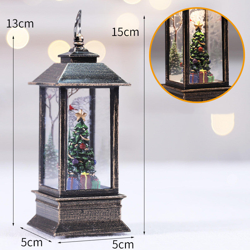 Warm glowing oil lamp symbolizing light of Christmas season