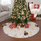 Cozy plush holiday doormat with Christmas motifs for seasonal welcome