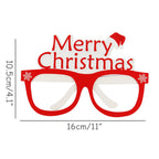 Christmas 3D paper glasses with holiday theme for festive celebrations