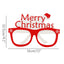 Christmas 3D paper glasses with holiday theme for festive celebrations