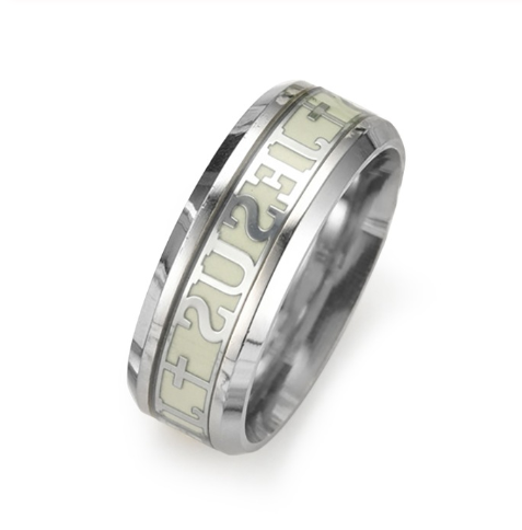 Christian Jesus Ring - Luminous Steel Brass Fashion Ring Secondary image
