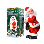 Holiday music-playing Santa figure for festive home decoration