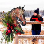 Horse Head Christmas Garland With Balls color variant