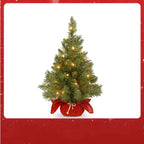 Red mini Christmas tree tabletop display for holiday celebrations