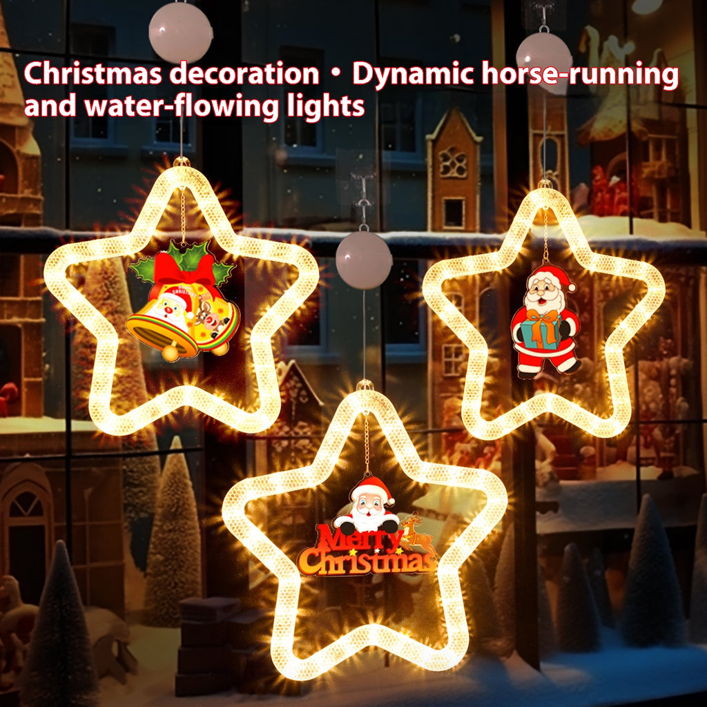 Battery-powered Christmas pendant hanging decoration for indoor display