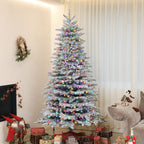 Green tree base with steel support structure for stable holiday display