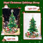 USB powered warm-yellow LED light string included with building set