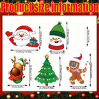 Multicolored plastic Christmas placards outdoor display