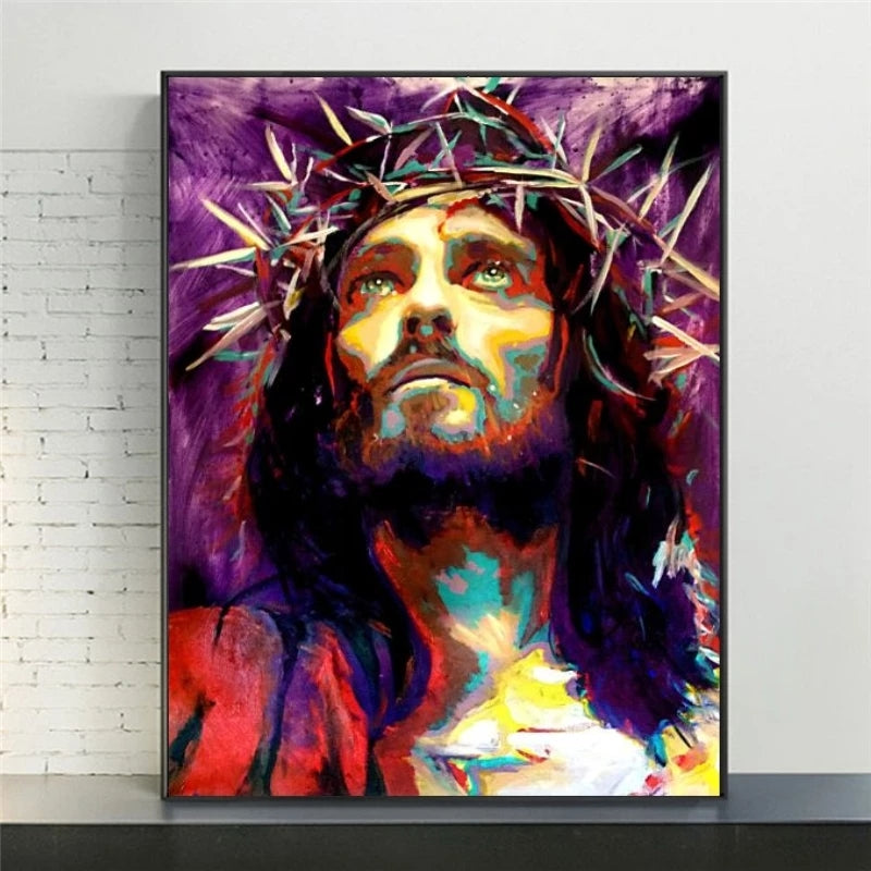 Faith-inspired abstract canvas art for Christian home