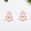 Set of colorful wooden Christmas ornaments with holiday motifs for festive home decorating