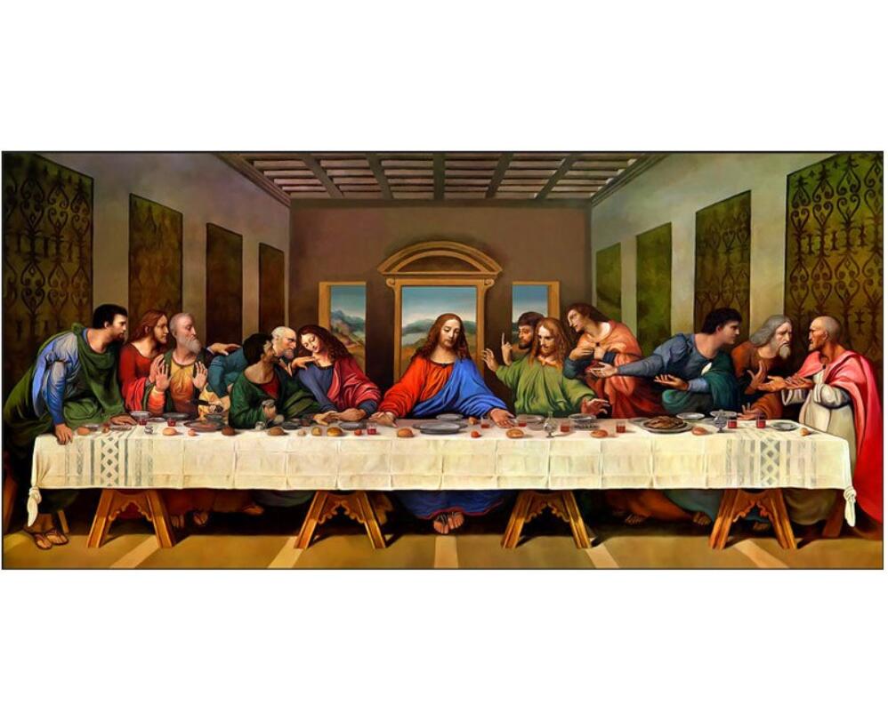 DIY 5D diamond painting kit featuring Jesus and cross imagery for Christian home decor