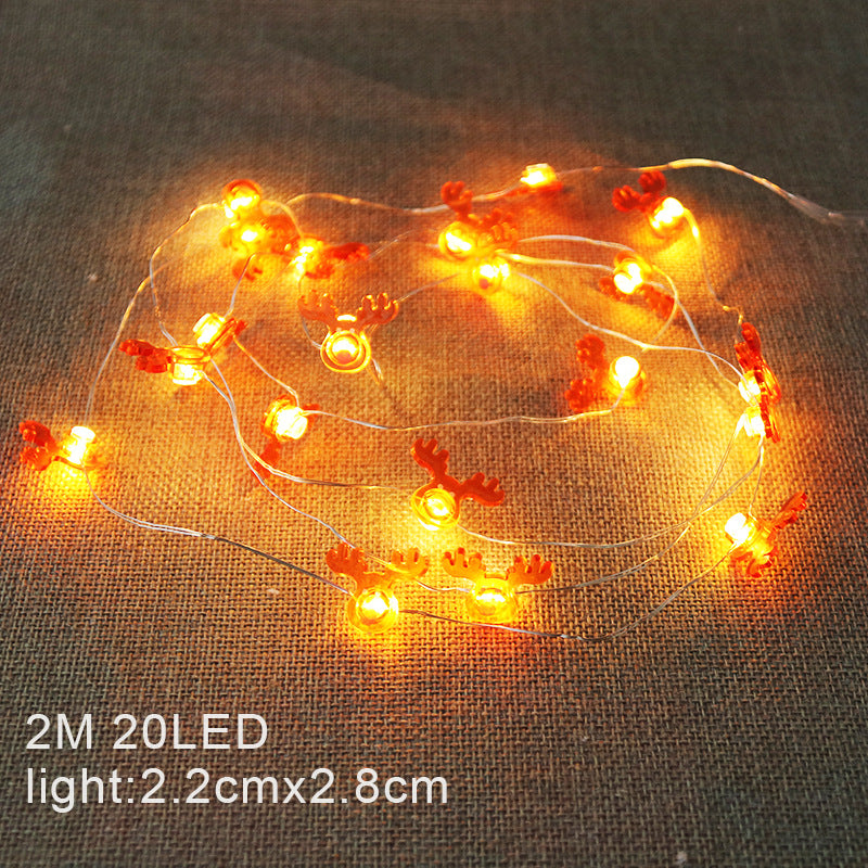 Copper Wire Christmas String Lights - 20 LED Holiday Lights - Christian Home Decor