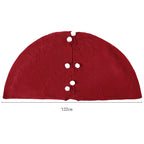 Festive wine red tree skirt decoration adding warmth to the holiday season