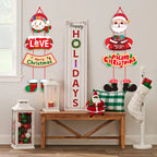 Christmas decoration door curtain with cartoon elements