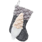 Festive Christmas Stocking Ornament - Flannel Holiday Gift Bag - Christian Jewelry